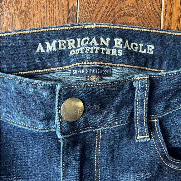 Blue Regular Length American Eagle Super Stretch x4 Skinny Jeans Size 12 - Picture 4 of 5